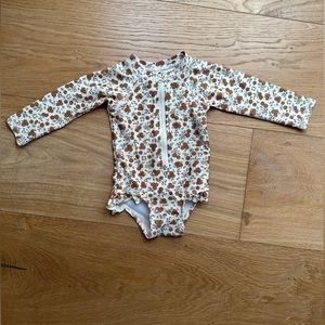 Rylee + Cru floral swimsuit 6-12 months